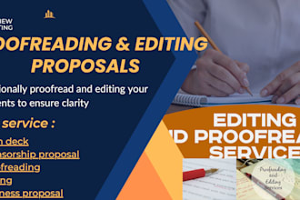 expertly proofread and edit your sponsorship proposal or pitch deck