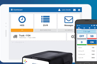 build gps tracking app, fleet management app, eld app, telematic app, fmcsa