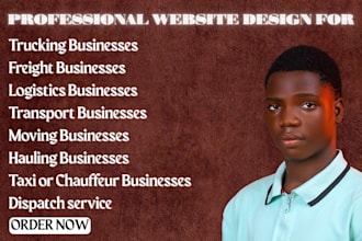 design logistics website, trucking and dispatch website , cargo web design