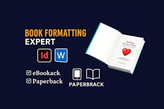 do book formatting manuscript google doc indesign kdp paperback ebook formatting