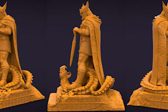 3d medieval dnd statues,cyberpunk miniatures for sci fi figures,3d printing stl