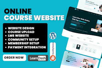 build lms educational website online course website education elearning website