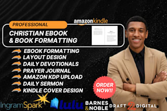 format and edit christian book ebook for amazon kindle epub and paperback upload