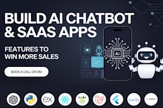 develop ai mobile app ai web app ai saas ai chatbot or custom mobile app