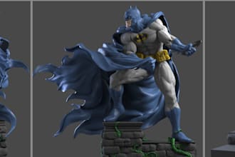 3d action figure for print,3d modelling dc superhero toys,male stl character fbx