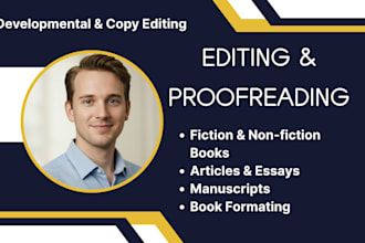 do developmental edit of your book, article, novel, manuscript, book formatting
