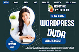 design wordpress website, design, duda weebly website for your business