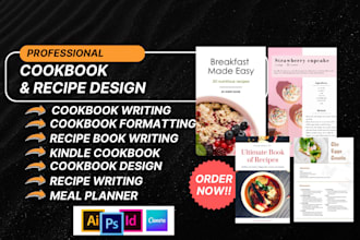 write, format and design cookbook, recipe book, cookbook for amazon kdp upload