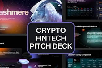 design crypto pitch deck, nft, web3, blockchain, crypto powerpoint presentations