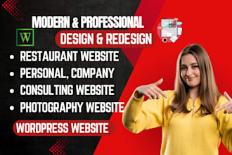 design consulting personal restaurant company photography  wordpress website