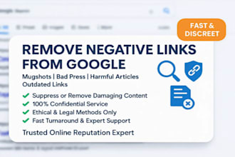 remove  negative links mugshots from google search results