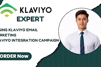 expertly setup klaviyo email marketing, flows, integration, dkim,and newslettet