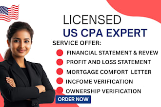 prepare CPA certified financial statement, US CPA audit comfort letter