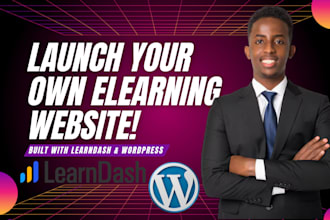 elearning website lms website learndash online course wordpress education site