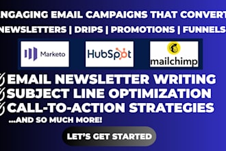 do promotional email newsletter drip campaign marketo email copywriting hubspot