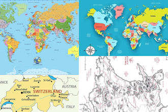fantasy map illustration dnd world map vector site  cartography map design