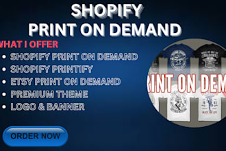 setup 7figs shopify print on demand store etsy pod shop with printify printiful