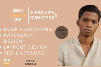 upload ebook and paperback to amazon KDP with cover design