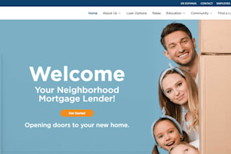 design a mortgage  website, responsive mortgage website or real estate website
