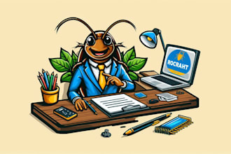 design cockroach mascot logo with creative concepts