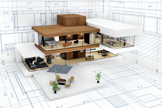 draw architectural house plans, floor plan, building plan in autocad