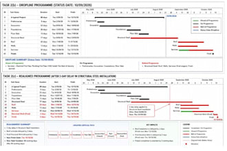 do ms project scheduling gantt charts, wbs, CPM, dashboards