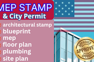 provide detailed mep design and drawings for permit approval