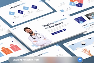 design startup presentation, company, medical, school, university presentation