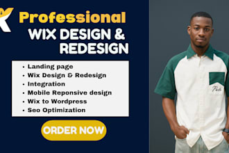 design or rebuild a responsive and SEO optimized wix website or ecommerce store