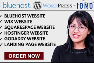 design wordpress website godaddy hostinger bluehost siteground ionos ecommerce