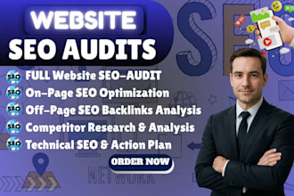 do a full website SEO audit with on page, off page, and technical errors fix