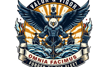 creative, professional awesome veteran logo design
