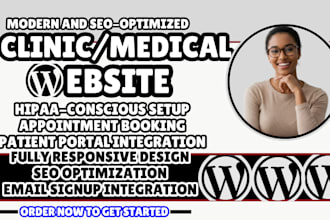 clinic website medical website doctor website healthcare website dentist website