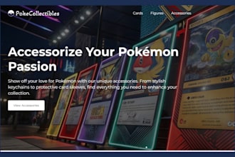 design trading card shopify store pokemon website tcg website pokemon store