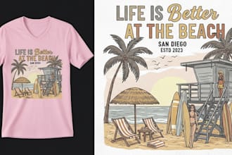 create custom vintage t shirt design retro t shirt vintage logo and illustration