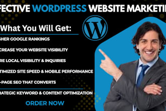 do wordpress marketing and seo for real estate, property management website
