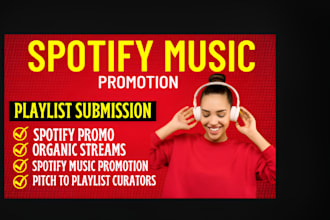 designed and run advert to promote your spotify music