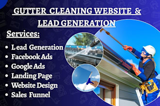 gutter cleaning website window cleaning leads carpet cleaning web landing page