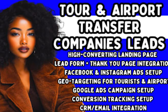 generate tour leads airport transfer marketing travel leads airport shuttle lead