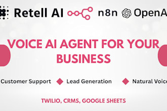 create a voice ai agent using retell ai, do n8n automation, n8n ai agent