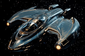 draw sci fi spaceship concept art or sci fi vehicle