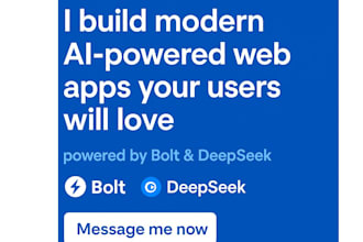 create modern ai web apps your users will love using bolt and deepseek