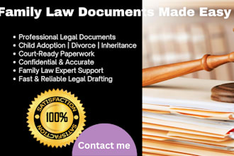 do child adoption paperwork inheritance family law divorce law documents