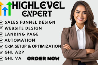 setup ghl crm gohighlevel website gohighlevel sales funnel automation gh va