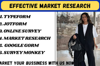 do market research on 1000 online survey respondents with google form jotform
