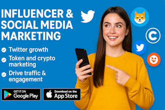 do influencer social media marketing twitter growth token and crypto marketing