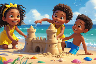 do children story book illustration, children book illustration, picture book