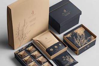 design premium coffee labels, pouch, bags, product packaging