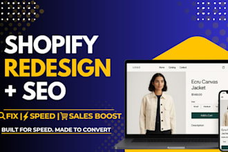 fix, redesign and optimize your shopify store for speed and SEO