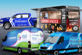 do unique wrap design, vinyl, sticker, decals for your truck, van, vehicle, car